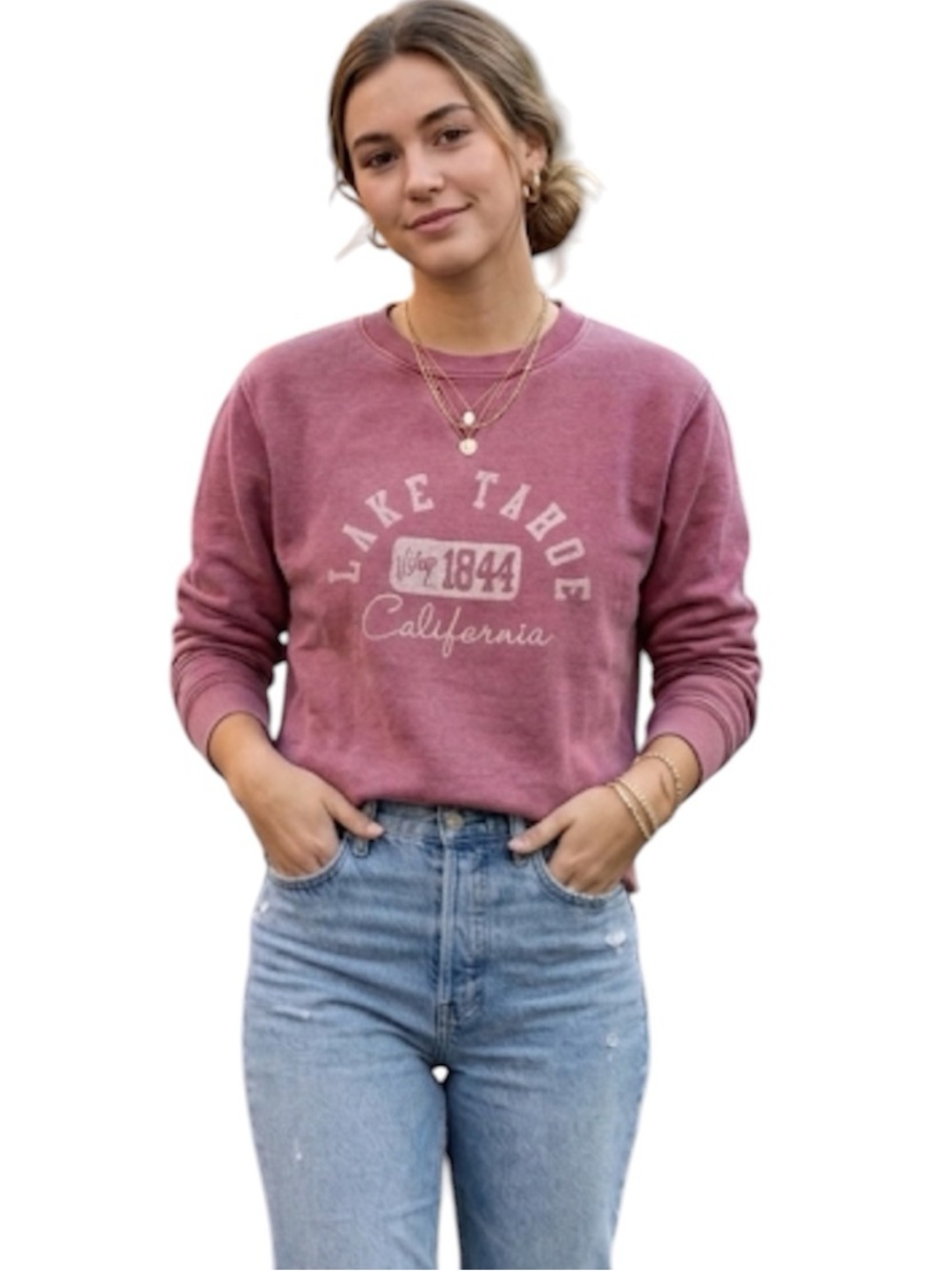 Oceanbeach Crew Red Graphic Soft Sweatshirt San Diego Size: Small